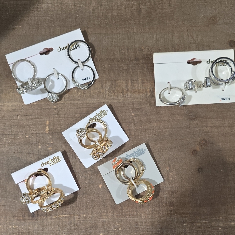 Charlotte Russe Gold and Silver Ring Collection